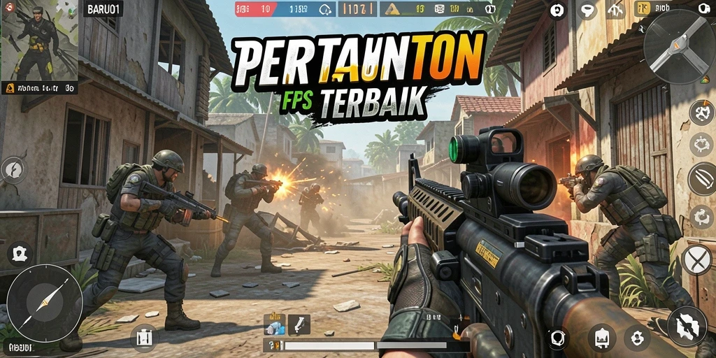 Screenshot menunjukkan aksi intens dalam permainan BARU01 yang mendebarkan.