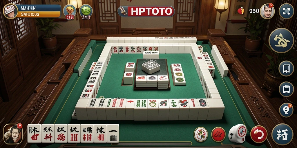 Screenshot HPTOTO menampilkan gameplay Mahjong yang menarik dan menantang.