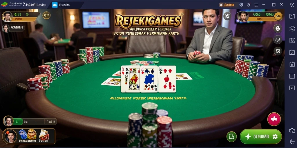 Screenshot gameplay poker seru di REJEKIGAMES.