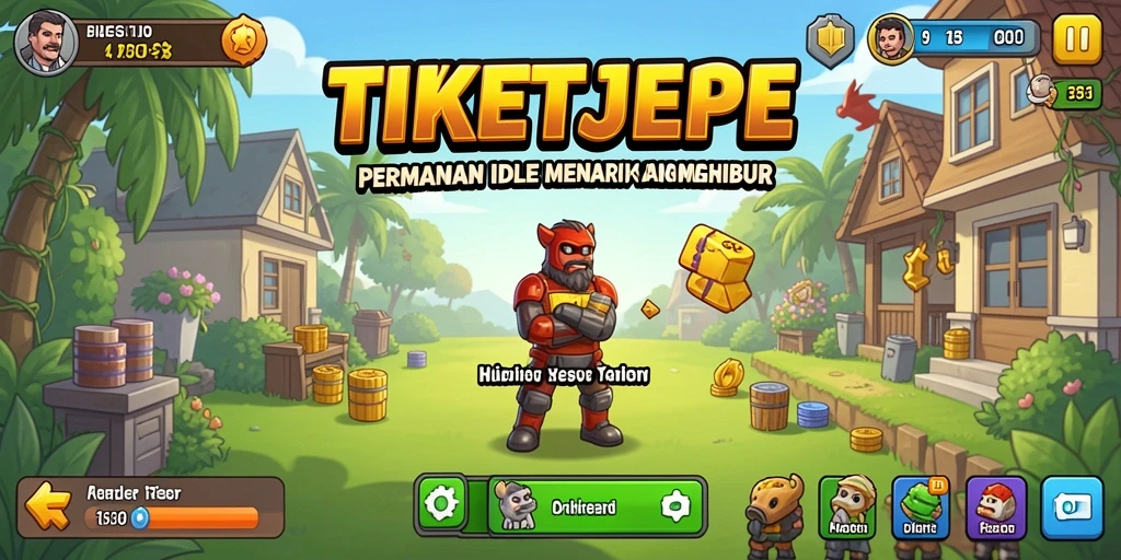 Screenshot gameplay TIKETJEPE yang menunjukkan keseruan permainan Idle.