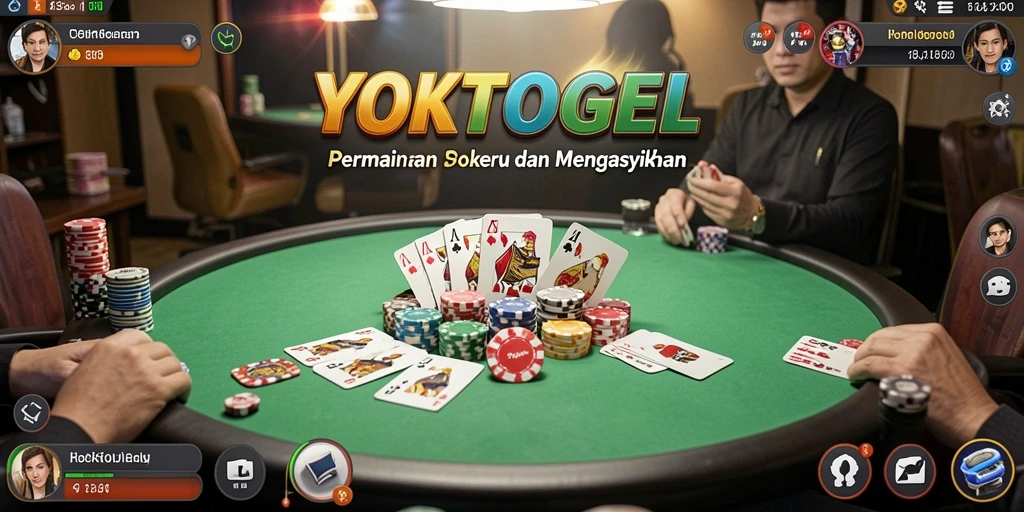 Tampilan gameplay Poker yang menarik di YOKTOGEL.