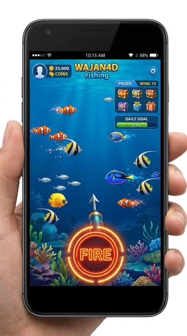Menunjukkan proses unduh aplikasi di wajan4d.